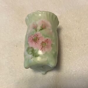 Porcelain vintage small vase or toothpick holder